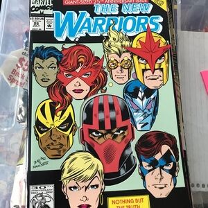 The New Warriors #25 Comic Book - Colorful Superhero Cover